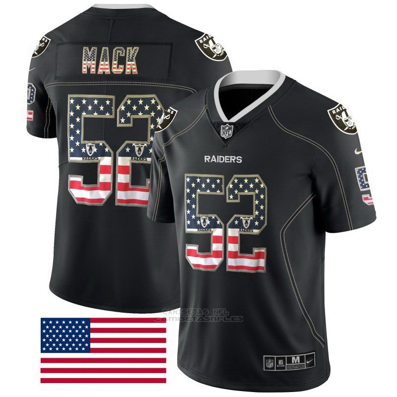 Camiseta NFL Limited Hombre Oakland Raiders 52 Khalil Mack Negro